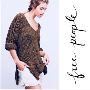 FREE PEOPLE Long Tunic Knit Sweater